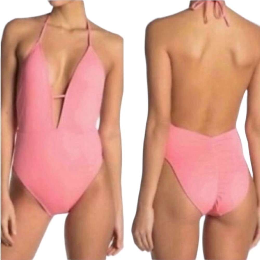 The Bikini Lab One~Piece Swimsuit
Pink Coral NWT size Large